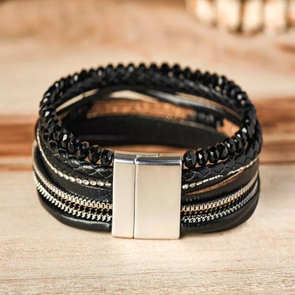 ✨SALE✨ SOLD OUT Magnetic Bracelet (Cross-Rhinestone-Beads) - Picture 2 of 5